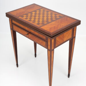 19th Century Chess ang Card Table with inlays