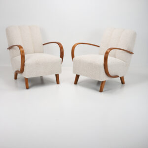 A pair of Armchairs H-410 by Jindrich Halabala from the 1950s