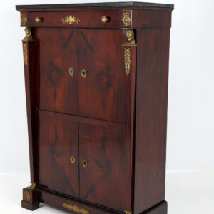 19th Century French mahogany veneered Empire cabinet.