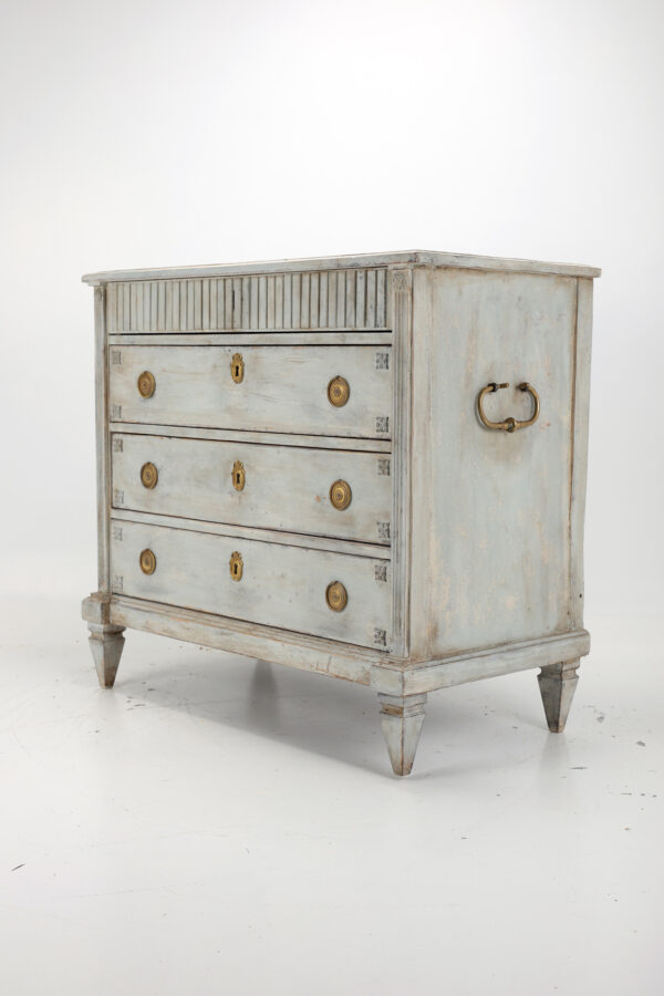 Gustavian Hand-Painted Chest of Drawers, 19th Century Sweden