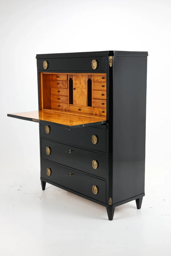Ebonised secretary desk from the 19th century