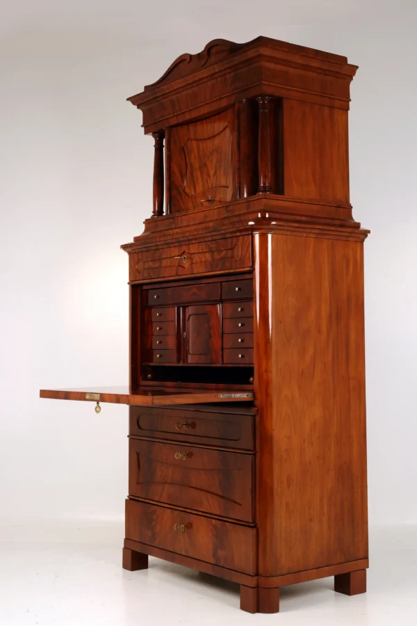 Early 19th Century Biedermeier Mahogany Secretary Cabinet