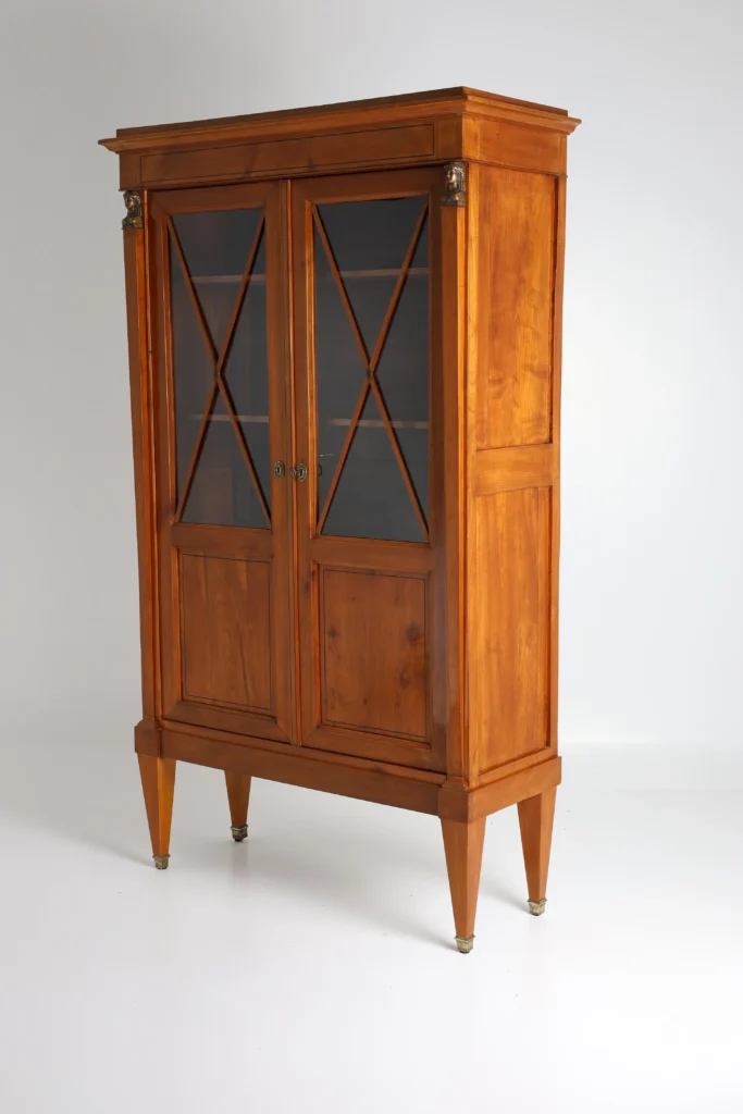 cherrywood neoclassical display cabinet from the second half of the nineteenth century 