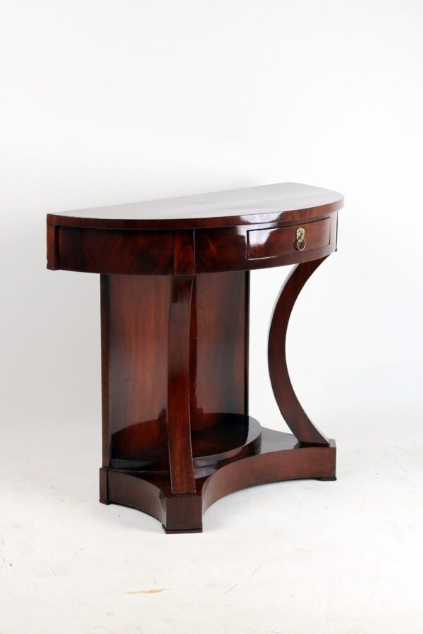 Biedermeier Mahogany Console, 19th Century
