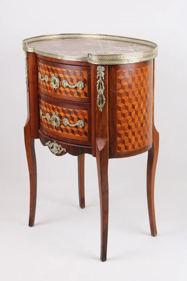 French Oval Bedside Commode - Transition Style Between Louis XV & Louis XVI