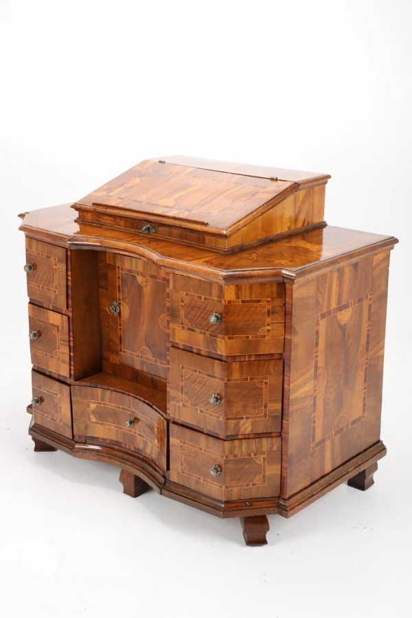 18th Century Baroque Walnut Bureau Chest